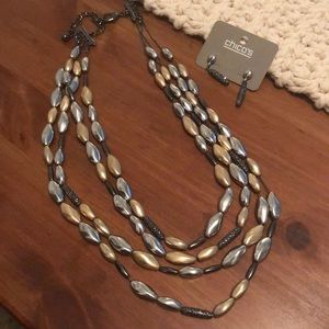 Never worn Chico’s necklace set
